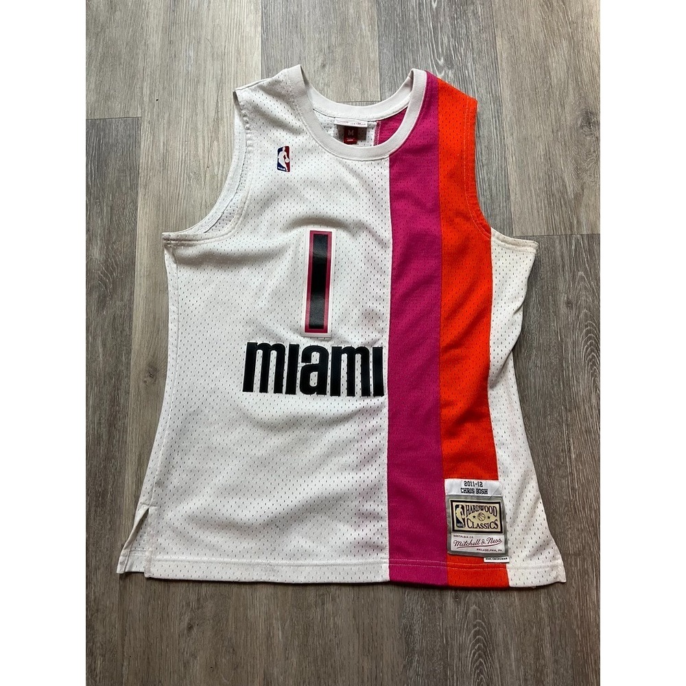Mitchell & Ness Miami Heat Chris Bosh 2011-2012 NBA Basketball Jersey M